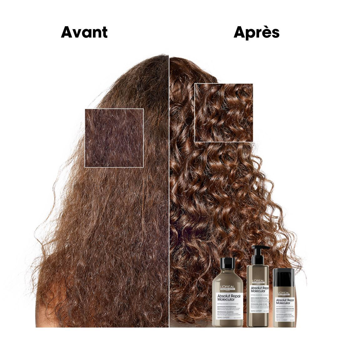 Avant/après utilisation de la gamme Absolut Repair Molecular